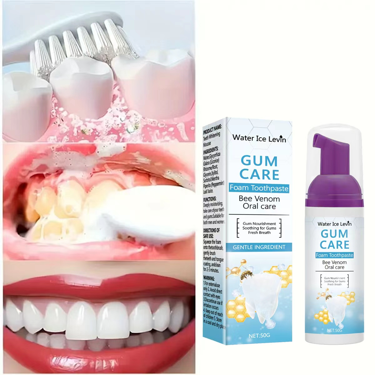 Teeth Whitening Xylitol Gum - Arı Zehiri ve Ksilitol İçeren Su