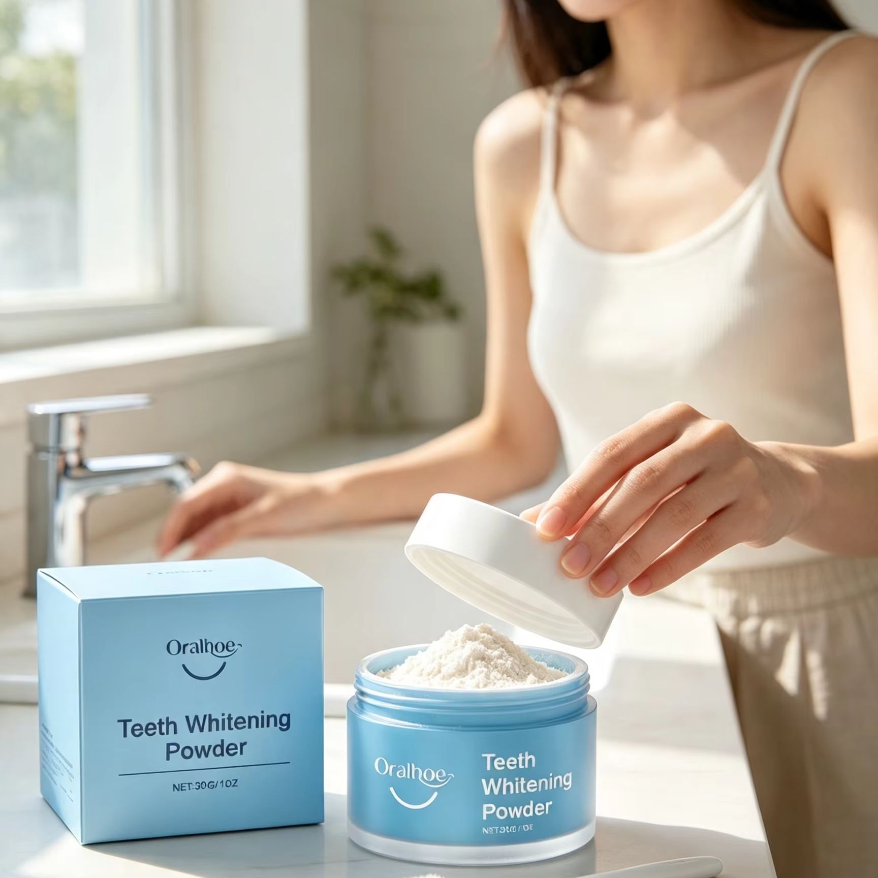 Oralhoe Diş Tozu, Dişleri Fırç - Teeth Whitening Ulta incelemesi ve fiyatı